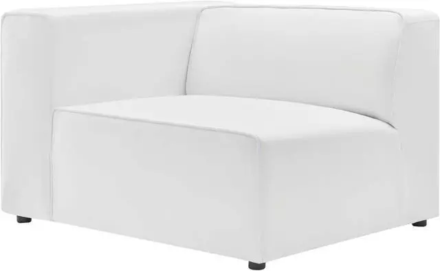 Main image of Mingle Vegan Leather Left-Arm Chair White
