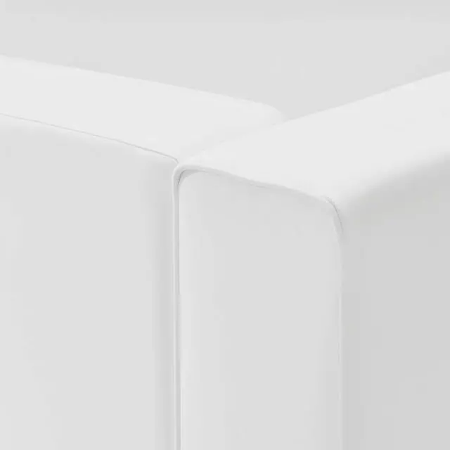 Alt view image 4 of 6 - Mingle Vegan Leather Left-Arm Chair White