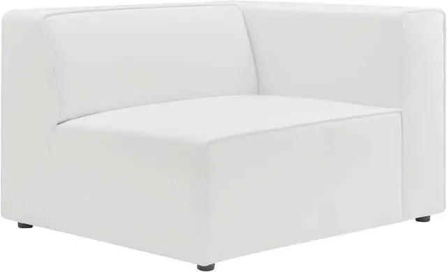 Main image of Mingle Vegan Leather Right-Arm Chair White