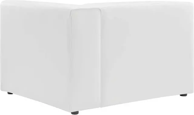 Alt view image 2 of 6 - Mingle Vegan Leather Right-Arm Chair White