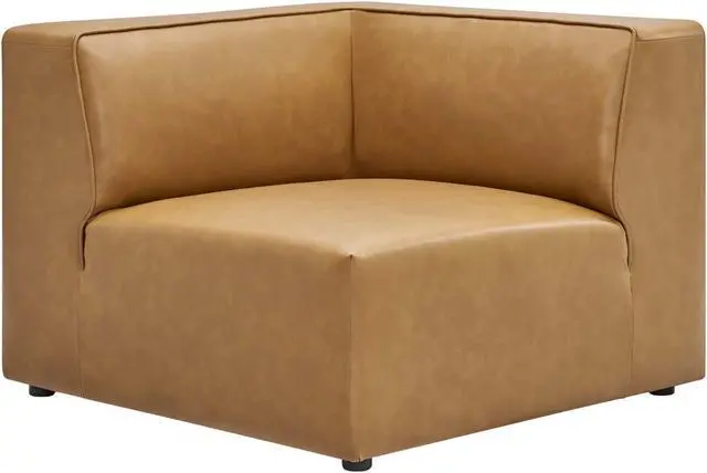 Main image of Mingle Vegan Leather Corner Chair Tan