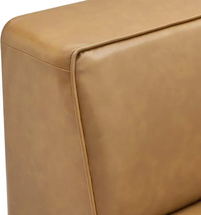 Alt view image 5 of 6 - Mingle Vegan Leather Corner Chair Tan
