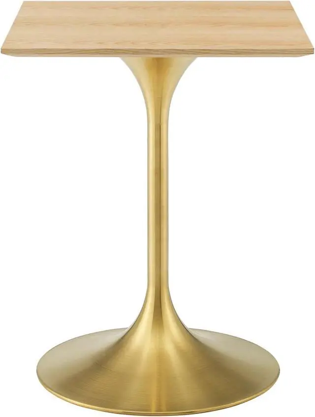 Main image of Lippa 24" Square Wood Dining Table Gold Natural