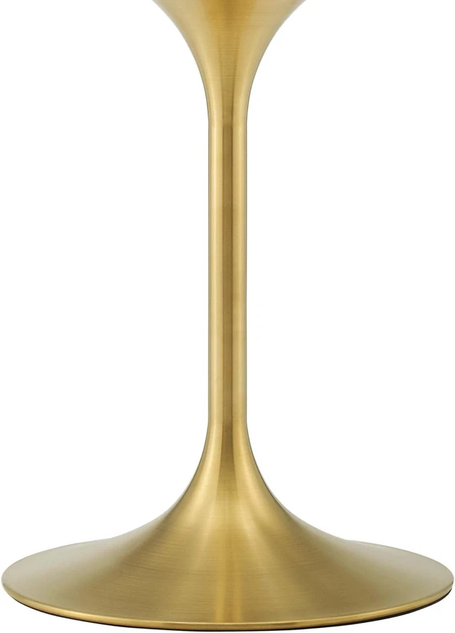 Alt view image 3 of 13 - Lippa 28" Artificial Marble Dining Table Gold Black