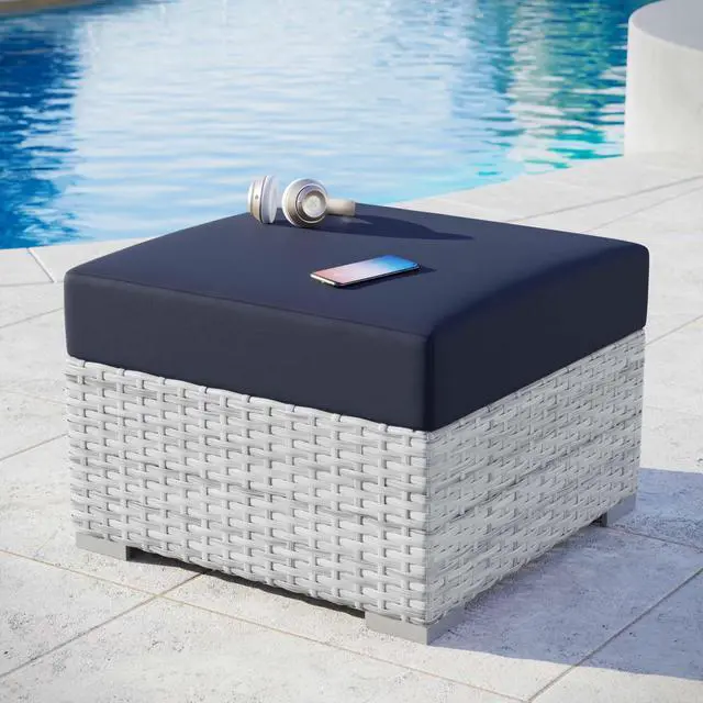 Alt view image 6 of 6 - Convene Outdoor Patio Ottoman