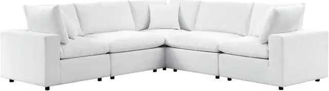 Main image of Commix 5-Piece Sunbrella Outdoor Patio Sectional Sofa