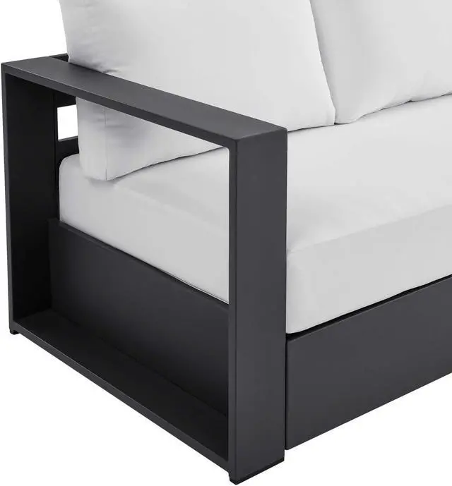 Alt view image 4 of 4 - Tahoe Outdoor Patio Powder-Coated Aluminum Sofa