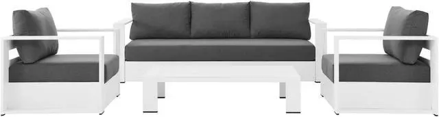 Alt view image 2 of 4 - Tahoe Outdoor Patio Powder-Coated Aluminum 4-Piece Set