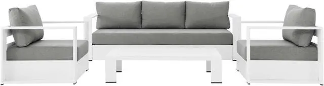 Alt view image 2 of 4 - Tahoe Outdoor Patio Powder-Coated Aluminum 4-Piece Set