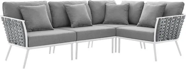 Main image of Stance Outdoor Patio Aluminum Large Sectional Sofa