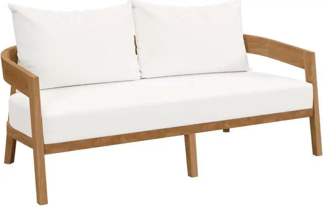 Main image of Brisbane Teak Wood Outdoor Patio Loveseat