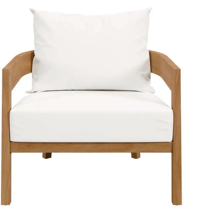 Alt view image 4 of 6 - Brisbane Teak Wood Outdoor Patio Armchair