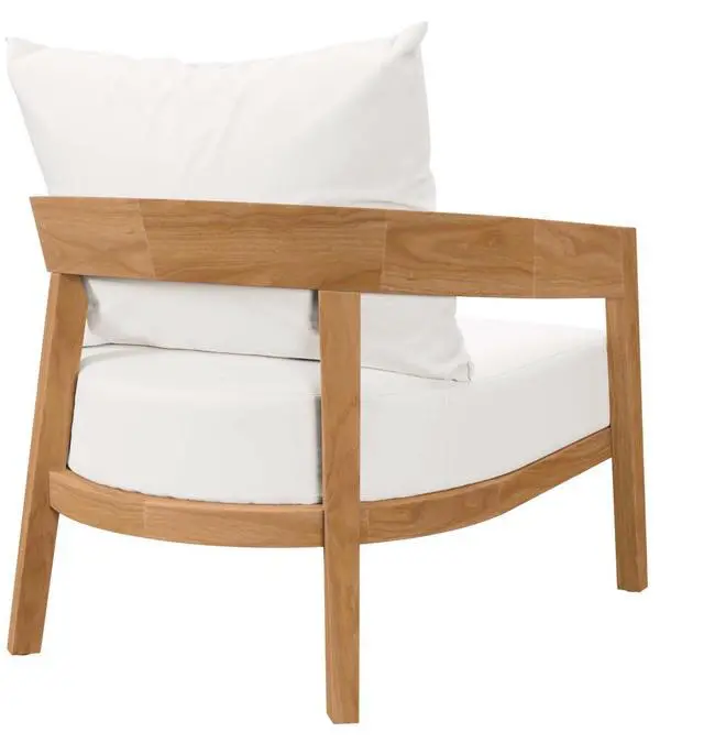Alt view image 3 of 6 - Brisbane Teak Wood Outdoor Patio Armchair