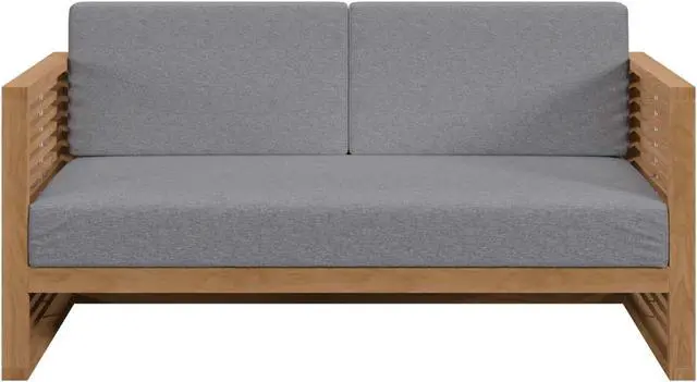 Alt view image 4 of 6 - Carlsbad Teak Wood Outdoor Patio Loveseat