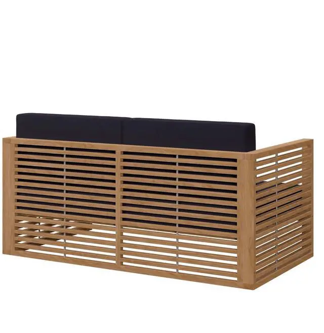 Alt view image 3 of 6 - Carlsbad Teak Wood Outdoor Patio Loveseat