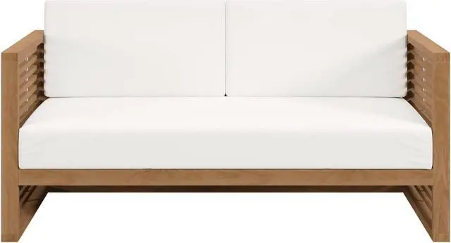 Alt view image 4 of 6 - Carlsbad Teak Wood Outdoor Patio Loveseat