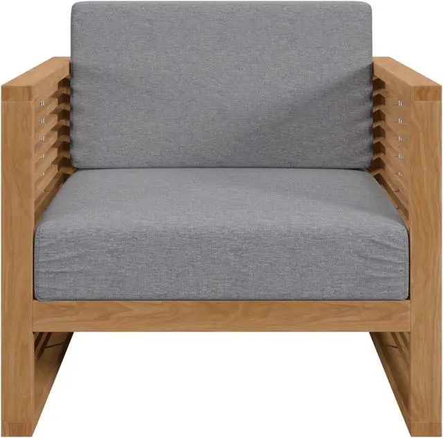 Alt view image 4 of 6 - Carlsbad Teak Wood Outdoor Patio Armchair