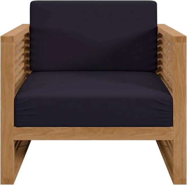 Alt view image 4 of 6 - Carlsbad Teak Wood Outdoor Patio Armchair