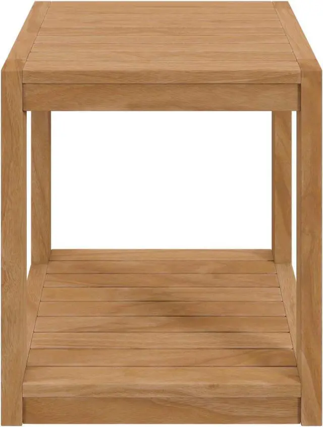 Alt view image 2 of 6 - Carlsbad Teak Wood Outdoor Patio Side Table