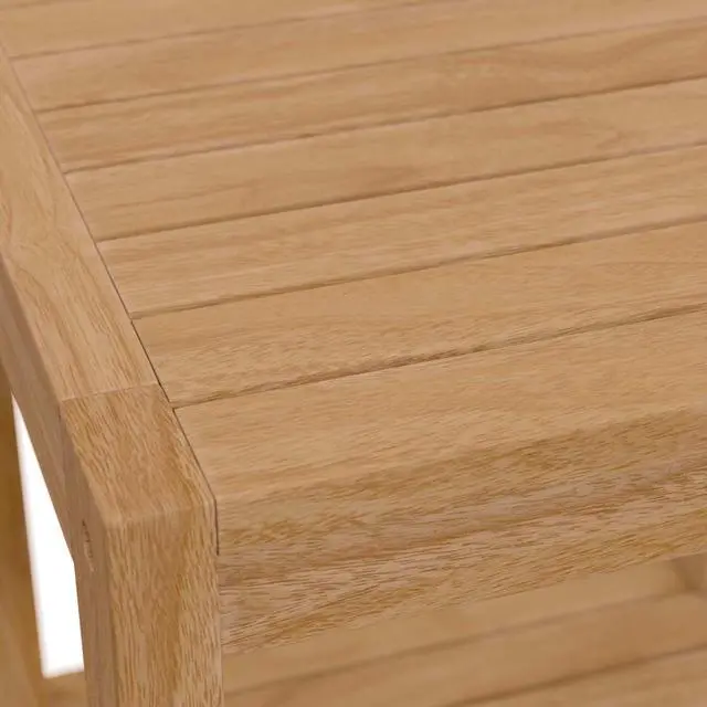 Alt view image 5 of 6 - Carlsbad Teak Wood Outdoor Patio Side Table