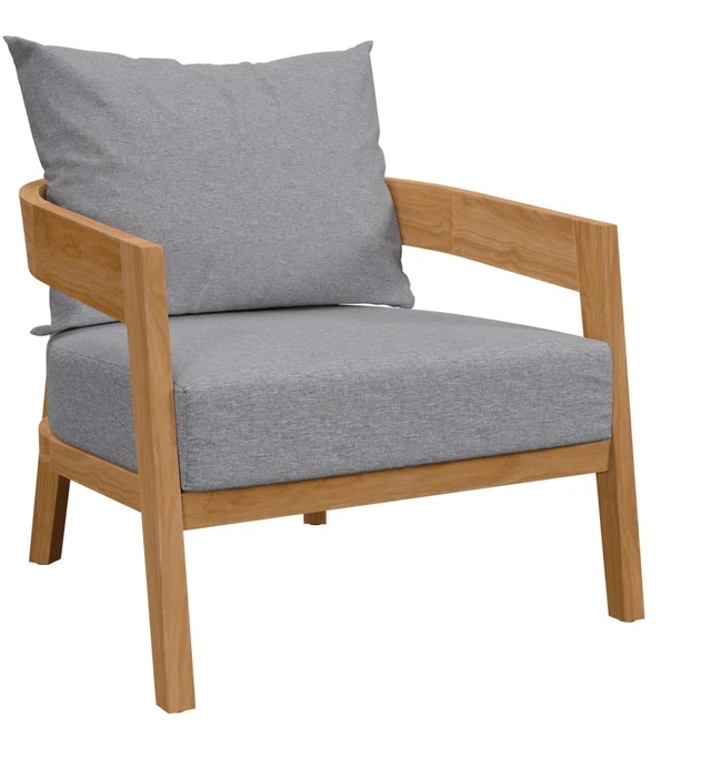 Alt view image 5 of 13 - Brisbane 6-Piece Teak Wood Outdoor Patio Outdoor Patio Set