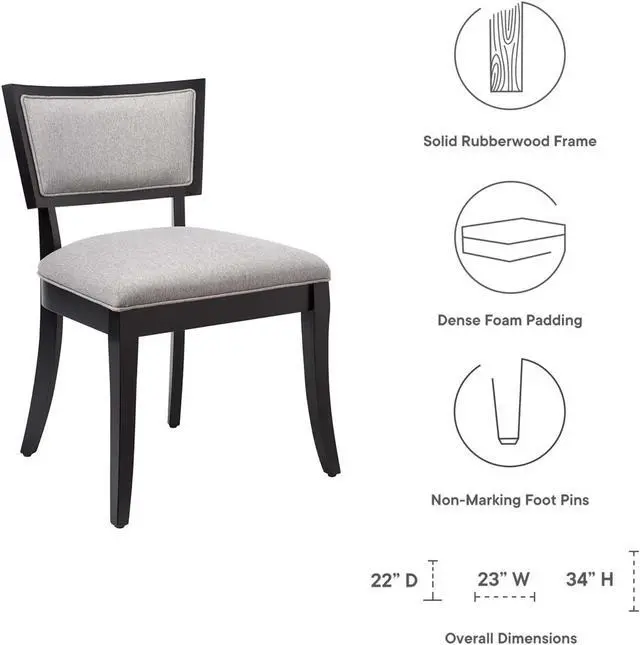 Alt view image 6 of 6 - Pristine Upholstered Fabric Dining Chairs - Set of 2