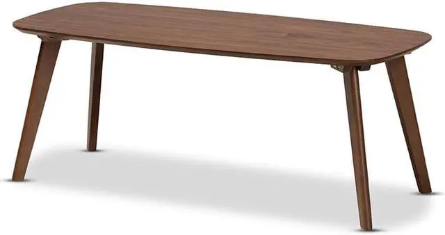Alt view image 3 of 11 - Baxton Studio Dahlia Mid-Century Modern Walnut Finished Coffee Table