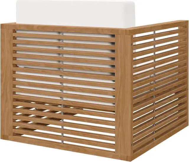 Alt view image 4 of 12 - Carlsbad 3-Piece Teak Wood Outdoor Patio Outdoor Patio Set