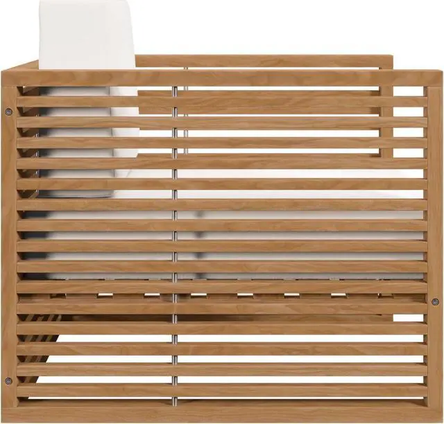 Alt view image 3 of 12 - Carlsbad 3-Piece Teak Wood Outdoor Patio Outdoor Patio Set