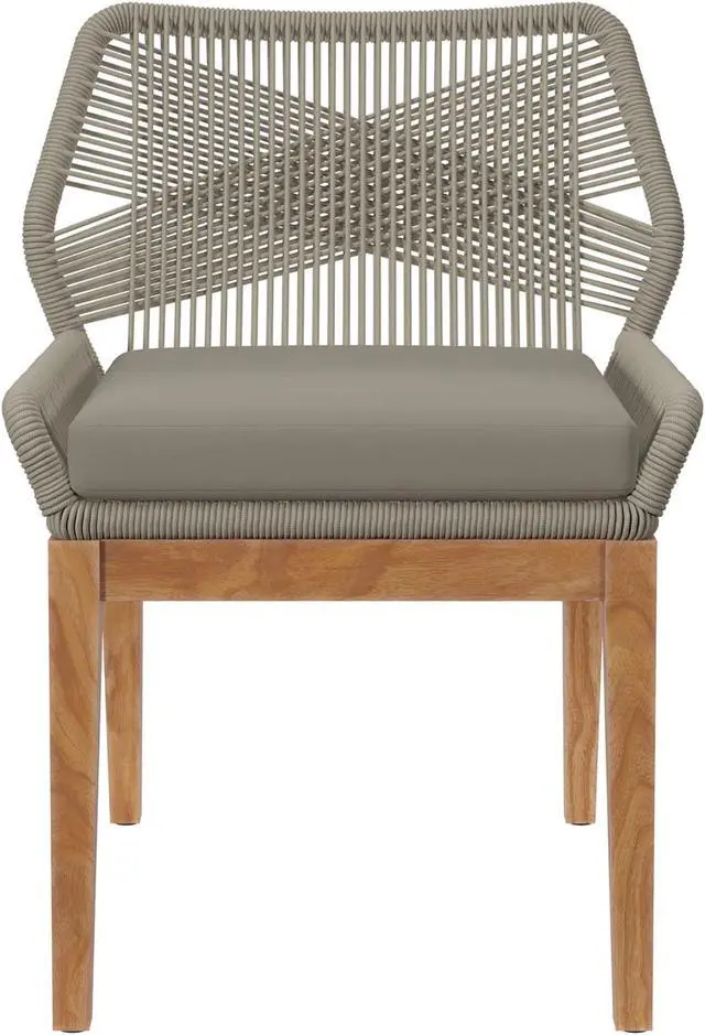Alt view image 3 of 6 - Wellspring Outdoor Patio Teak Wood Dining Chair