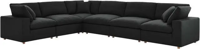 Main image of Commix Down Filled Overstuffed 6 Piece Sectional Sofa Set