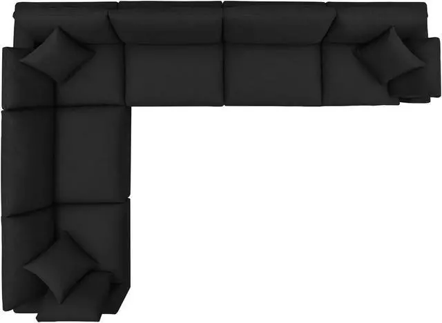 Alt view image 2 of 10 - Commix Down Filled Overstuffed 6 Piece Sectional Sofa Set