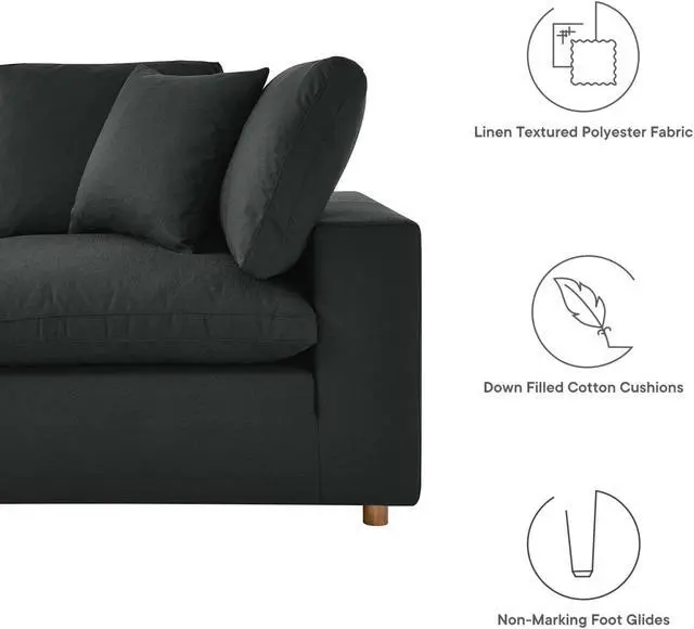 Alt view image 4 of 10 - Commix Down Filled Overstuffed 6 Piece Sectional Sofa Set
