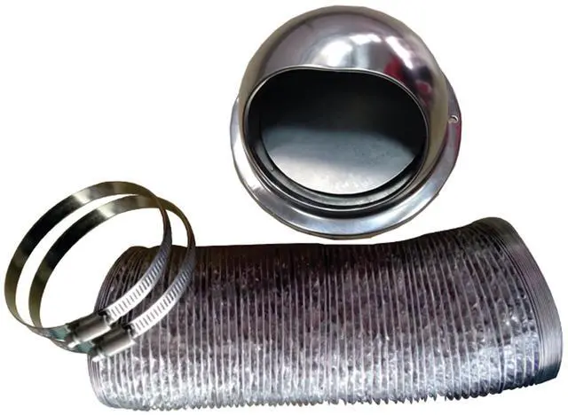 Main image of Pinnacle 18-1064 Outside Vent Kit with Damper for Dryer - Stainless Steel