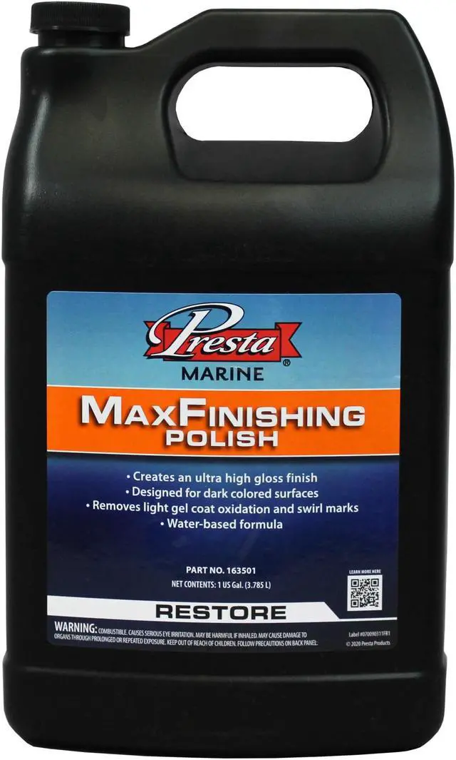 Main image of Presta 163501 MaxFinishing Polish for a Swirl-Free Finish on Gel Coat and Composite Surfaces - 1 Gallon