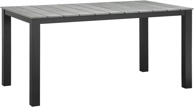Alt view image 5 of 6 - Maine 5 Piece Outdoor Patio Dining Set - Brown Gray