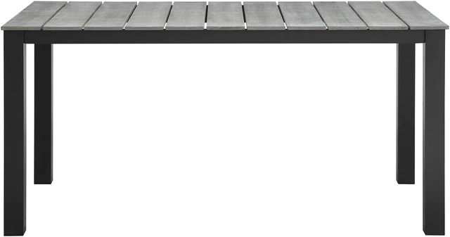 Alt view image 6 of 6 - Maine 5 Piece Outdoor Patio Dining Set - Brown Gray