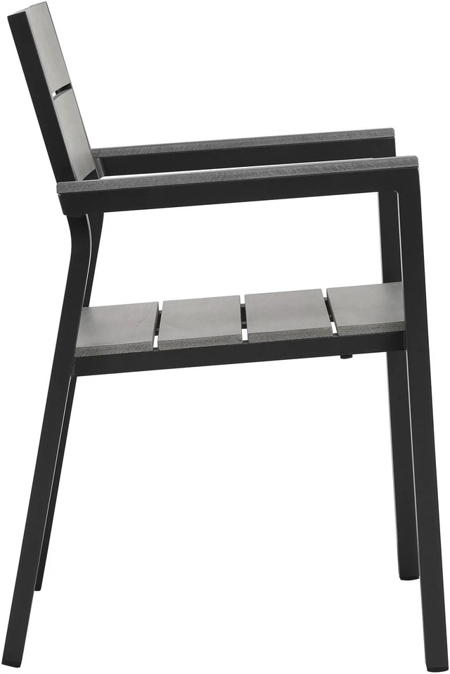 Alt view image 3 of 6 - Maine 7 Piece Outdoor Patio Dining Set - Brown Gray