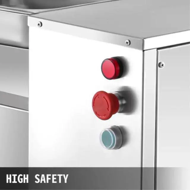 Alt view image 4 of 7 - VEVOR 110v 500kg Output Meat Cutting Machine Meat Cutter Slicer With Blade 750w