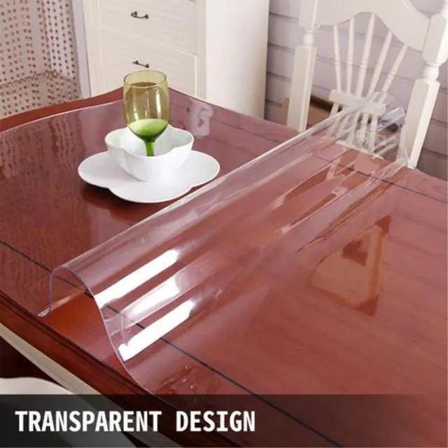 Alt view image 10 of 14 - VEVOR Mophorn 100 x 45 Inch Crystal Clear Table Protector Clear PVC Table Top Protector 1.5mm Thick Table Cover Rectangular Table Pads for Dining Room Table/Desk