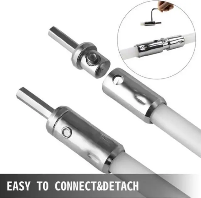 Alt view image 5 of 11 - VEVOR Chimney Sweeping Brush Rotary Chimney Brush 315inch Chimney Brush Rod Kit 8 Rods