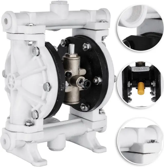 Main image of VEVOR Air-Operated Double Diaphragm Pump 1/2"Inlet Outlet Petroleum Fluid 13GPM 100PSI