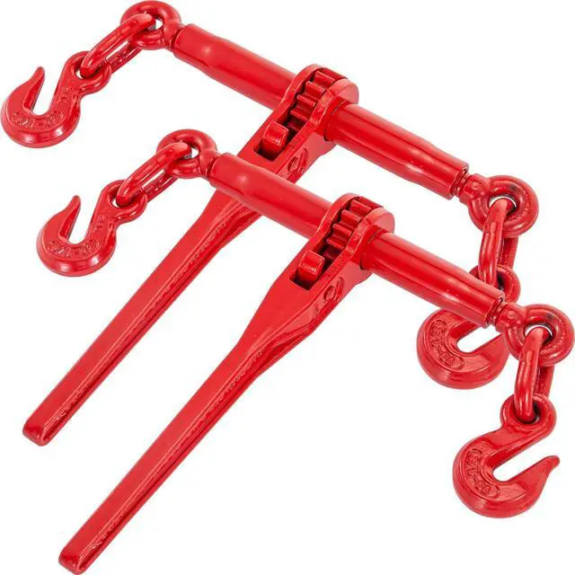 Main image of VEVOR Chain Binder Ratchet Load Binder 5/16in-3/8in 6600lbs For Tie Down 2pcs
