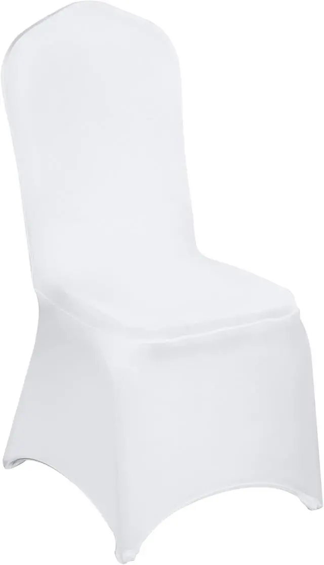 Main image of VEVOR 150pcs Stretch Spandex White Folding Chair Covers Wedding Celebrations Party