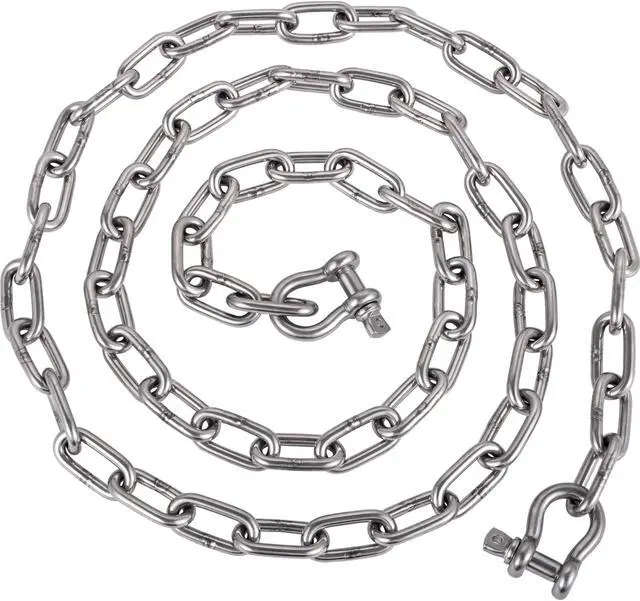 Main image of VEVOR Boat Anchor Chain Stainless Steel Chain 20 Ft 5/16" Shackles For Boats