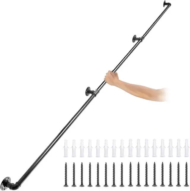 Main image of Vevor Pipe Stair Handrail Staircase Handrail 11 Ft Carbon Steel For Wall Mount
