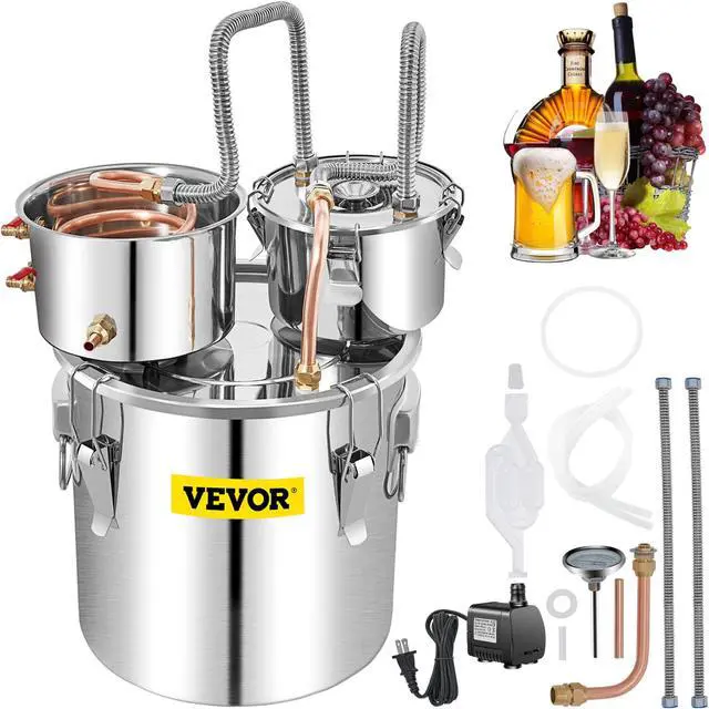 Main image of VEVOR Moonshine Still Water Distiller 13.2gal/50l W/ Thumper Keg & Pump