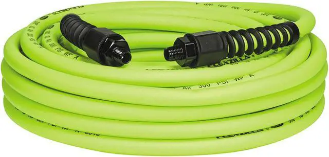 Alt view image 2 of 2 - Flexzilla 3/8 In. x 50 Ft. Polymer-Blend Air Hose with 1/4 In. MNPT Fittings