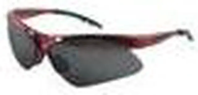 Main image of SAS Safety 540-0001 Diamondback Eyewear with Polybag, Shade Lens/Red Frame