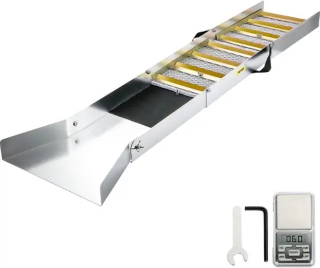 Main image of VEVOR Folding Aluminum Alloy Sluice Box, Compact 50" Sluice Boxes for Gold, Lightweight Gold Sluice Equipment, Portable Sluice Boxes w/Miner's Moss, River, Creek, Gold Panning, Prospecting, Dredging